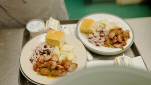 A meal served at a skilled nursing facility